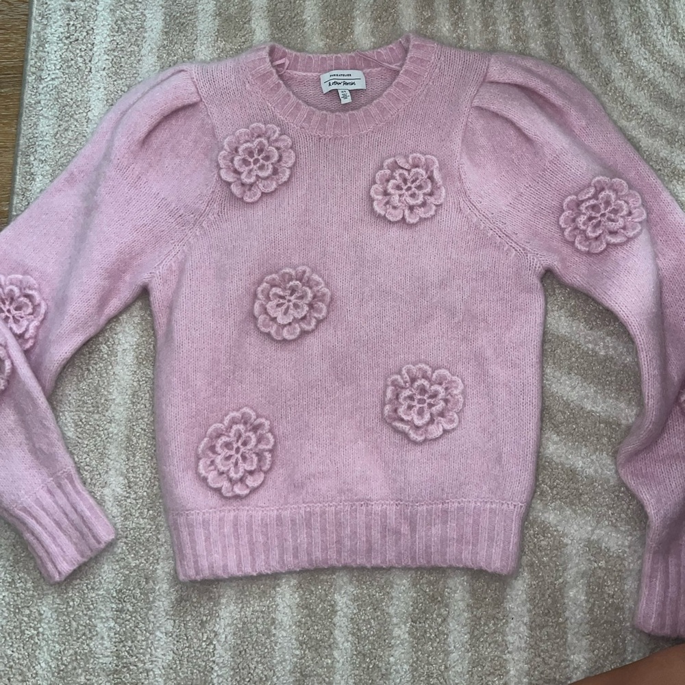 & Other Stories Rose-Appliqué Knit
